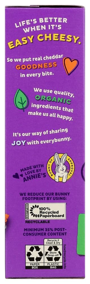 Annie's Organic Cheddar Squares, Baked Cracker Snacks, 7.5 oz...