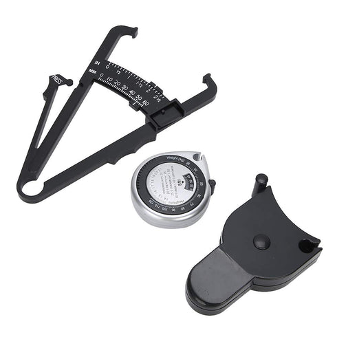 3 pcs Metric Body Fat Tester, Measuring Waist Fat Thickness Retractable Weight Loss Caliper, Tape Measure Body Composition MonitorsFitness & Activ...