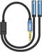 MillSO Headset Splitter for 2 TRRS Headphones or Mics - 3.5mm Jack Adapter TRRS 4-Pole Splitter Male to 2 Dual Female Adapter...