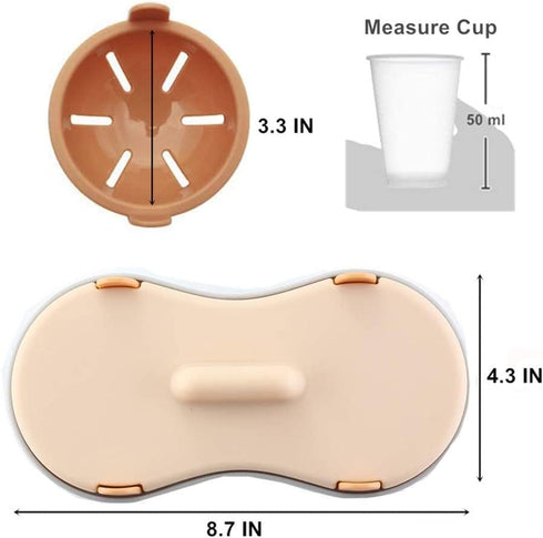 Microwave Egg Poacher, Poached Egg Cooker with Measure Cup, Dishwasher Safe BPA Free, Egg Maker Poached Egg Steamer Kitchen Gadget Mother Day Gift...