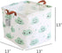 Square Storage Bins Canvas Collapsible Storage Basket with Handles Toy Organizer for Nursery, Kid's Toys, Closet & Laundry, Gift Baskets (Green Cl...