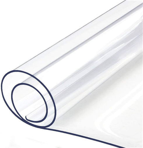 Clear Plastic Desk Mat Office Table Top Protector PVC Tablecloth Cover Waterproof Cloths Wipeable Furniture Topper Pad for Dining Computer Desktop...