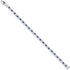 Gem Stone King 3MM Simulated Blue Sapphire and Sparkling White Cubic Zirconia Tennis Bracelet for Women | 4.50 Cttw | Size 7 Inch | Choice of Colo...
