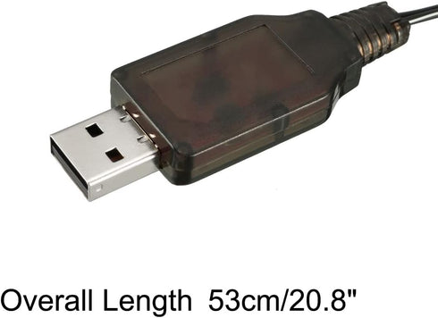 uxcell 2 Pcs JST-2P USB Charging Cable for RC Car 4.8V 250mA Ni-MH Ni-CD Battery 63cm Length...