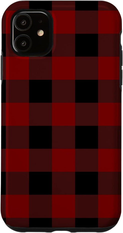 iPhone 11 Buffalo Plaid Check Tartan Pattern Lumberjack Flannel Case...