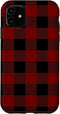 iPhone 11 Buffalo Plaid Check Tartan Pattern Lumberjack Flannel Case...