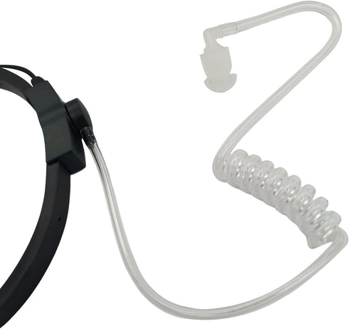 2 Pin VOX Throat Mic Headset Tactical Neck Bone Conduction Acoustic Earpiece for Midland GXT LXT GMRS 2-prong Walkie Talkies...