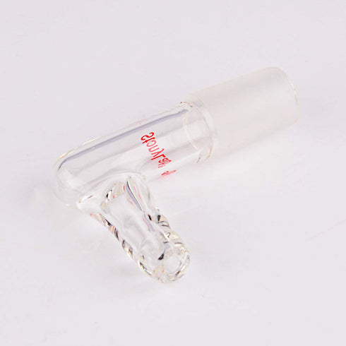 stonylab Glass 90 Degree Vacuum/Gas Adapter, Borosilicate Glass Bent Inlet Adapter with 14/20 Inner Joint and Hose for Laboratory Lab Supply...