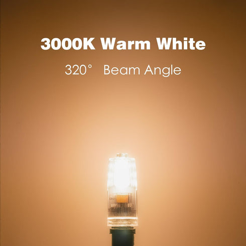 G4 LED Bulb 12V AC/DC, 1.5W(20W Equivalent), JC Bi-Pin Landscape Light Bulbs, Non-Dimmable, Warm White 3000K, 10-Pack...