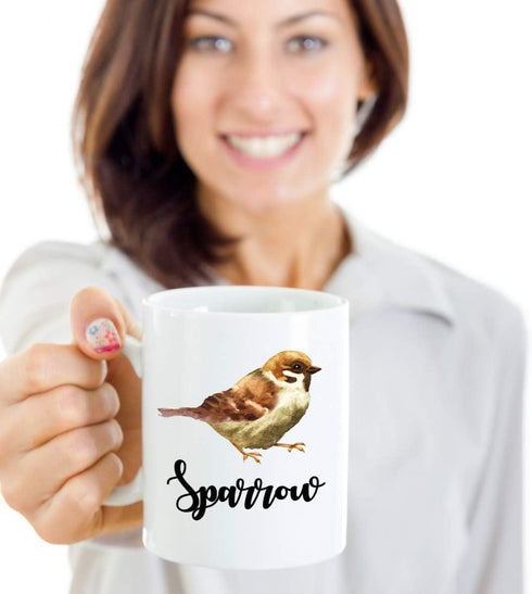 Sparrow Ceramic Coffee & Tea Mug, Décor, Accessories, Novelty Token, Items & Kitchen Utensils For Sparrows Lover, Bird Watcher Men & Women (15oz)...
