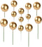 Mini Balloon Cake Toppers Round Gold Ball Cupcake Toppers Cake Decorations for Birthday Wedding Anniversary Valentines Party Cake Decoration Suppl...
