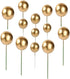 Mini Balloon Cake Toppers Round Gold Ball Cupcake Toppers Cake Decorations for Birthday Wedding Anniversary Valentines Party Cake Decoration Suppl...