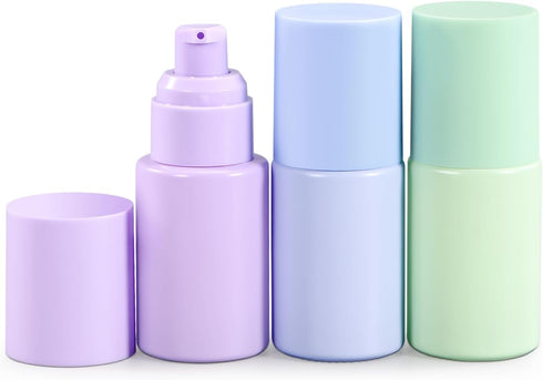 1 oz Empty Glass Pump Bottle for Oil, Travel Bottles for Toiletries, Frosted Glass Foundation Bottle, Refillable Containers Leak Proof for Lotion,...