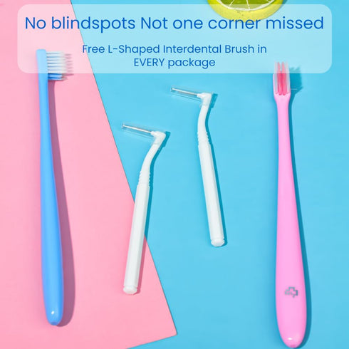 Y-Kelin V-Shaped Orthodontic Toothbrush for Braces Brackets 4 Count (Pack of 1) Soft Bristle with Inter Dental Brush...
