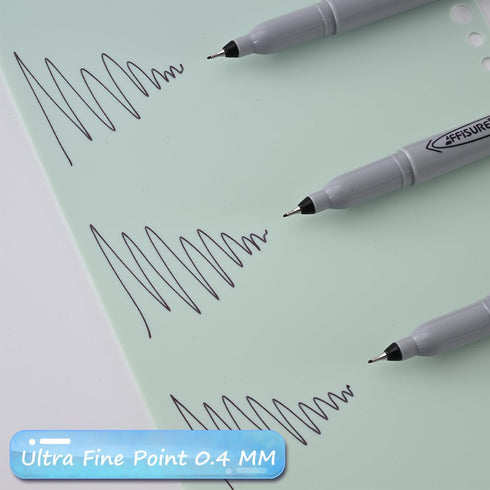 Permanent Markers, Ultra Fine Point, Black, 40 Count, 0.4mm, Fine tip permanent marker set, quick dry, waterproof, fading resists, durable, marks ...