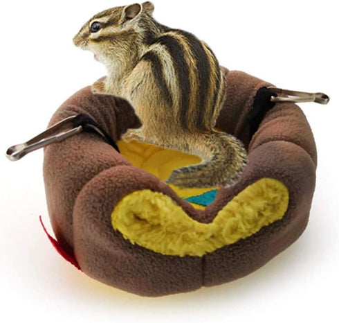 Small Animal Bed Nest Winter Warm Hammock Comfortable Fit Squirrel Sugar Glider Gerbil Rat Hamster Bird Parrot...