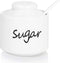ONTUBE Ceramic Small Sugar Bowl with Lid and Spoon,Porcelain Sugar Pot,8oz (White)...