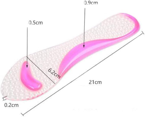 High Heel Insoles Inserts,3/4 Gel Cushion Pads Relief Pain High Arch Support Shoe Insole Flat Soles for Women High Heel Sandals Boots(Clear)...