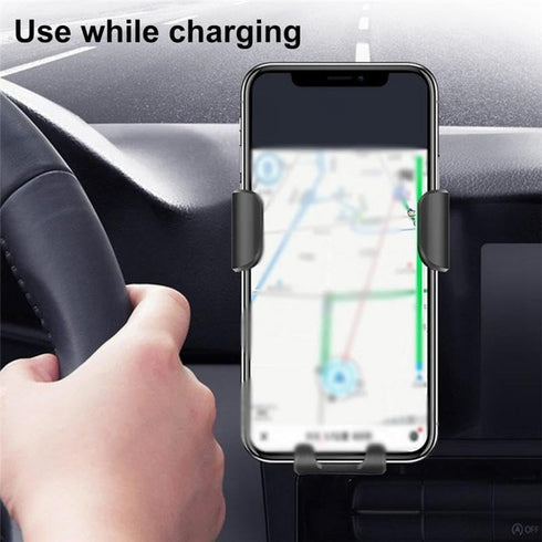 Q12 QI Car Phone Charger Holder Universal Quick Charging Ball Air Vent Wireless Navigation Stand for Samsung iPhone...