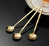 6.7 Inches 304 Stainless Steel Mixing Spoons, Stirring Spoons, Tea Spoons, Gold Teaspoons, Ice Tea Spoons, Set of 4 (Gold)...