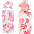 DRESHOW BQUBO Newborn Floral Receiving Blankets Newborn Baby Swaddling with Headbands Sleepsack Toddler Warm...