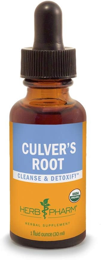 Herb Pharm Certified Organic Culver's Root Liquid Extract for Cleansing and Detoxification - 1 Ounce...