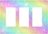 The Unicorn Galaxy Sky With Rainbow Pastel Clouds Wall Plate Cute Bright Candy Sky Wallplates Electrical Outlet Covers 1 Gang Switch Plates For Li...