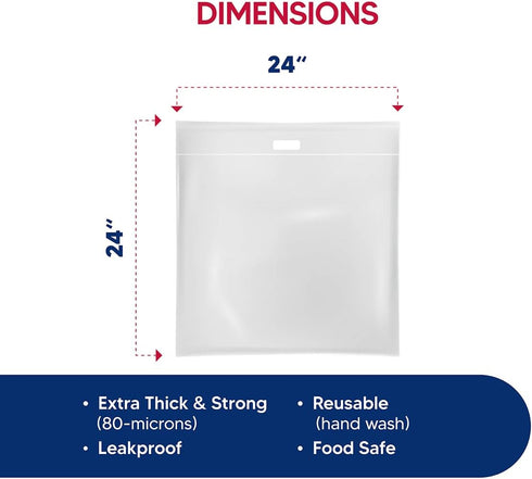 HIC Roasting Turkey Brining Bag, Holds 20-Pound Turkey, Brining Liquids, and Seasonings...