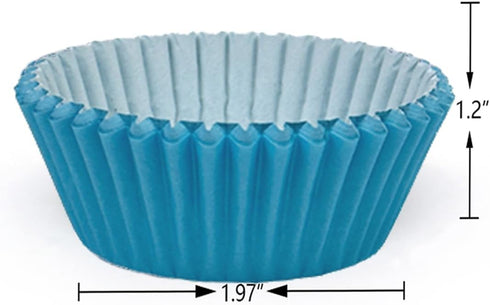 qiqee 300-Count Cupcake Liners Cupcake Cups Food Grade Solid Beautiful Blue Color Cupcake Papers Baking Cups Cupcake Wrappers (Standard Size)...