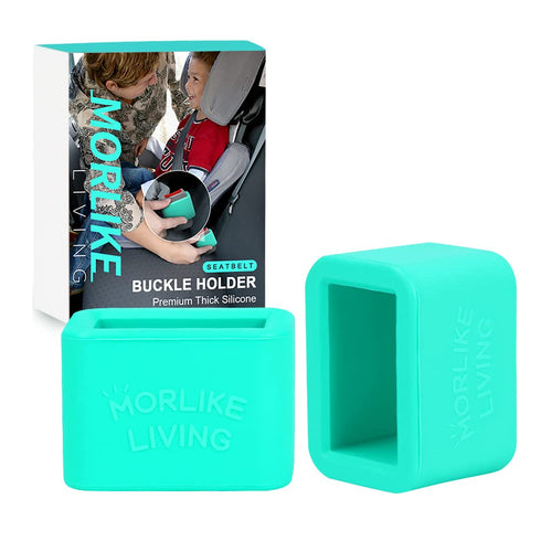 Morlike Silicone Buckle Holder Booster - Fits Most, Not All (Light Blue, 2 Pack)...