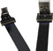 Long Flat Slim Thin Ribbon FPC Micro USB Male 90 Degree Angled up to Standard USB A Male 90 Degree Angled for sync and Charging Black (100CM Micro...