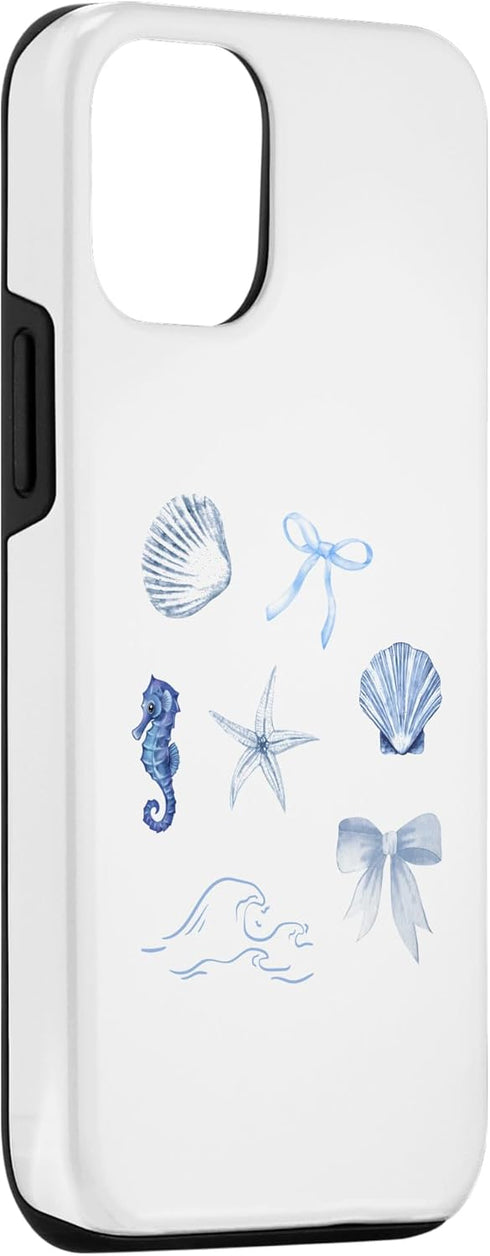 iPhone 13 Coastal Grandma Coquette Blue Bows Aesthetic Case...