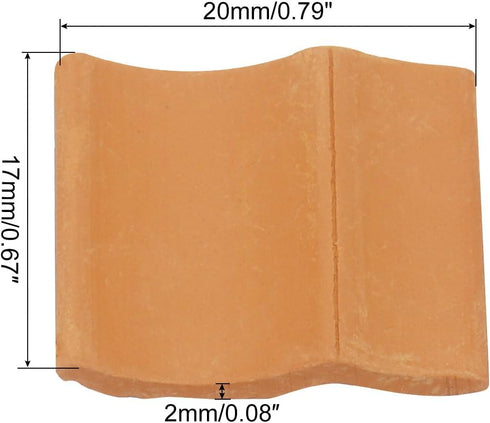 MECCANIXITY Miniature Roof Tiles Clay Model Roof Tiles Mini DIY Tiles Model Building Set for Model Building Dolls Pet Houses Garden Red Pack of 20...