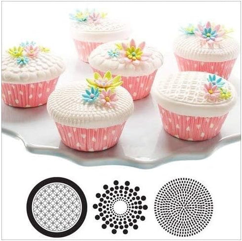 Autumn Carpenter Designs Cupcake Top Impression Mat Set - Geometric...