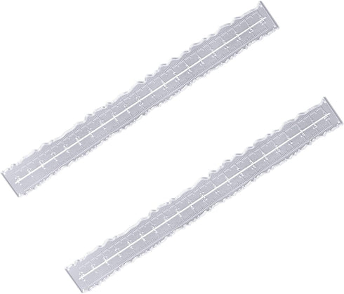 2pcs 8.4 Inch Irregular Edges Ruler Metal Die Cuts Measurements Carbon Steel Cutting Dies Embossing Template for Card Making Paper Craft Scrapbook...
