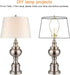 10 Inch Lamp Harp, 2 Set Gold Lamp Shade Harp Holder with Finial, DIY Detachable Replacement Lampshade Adapter Harp Bracket Hardware for Table/Flo...