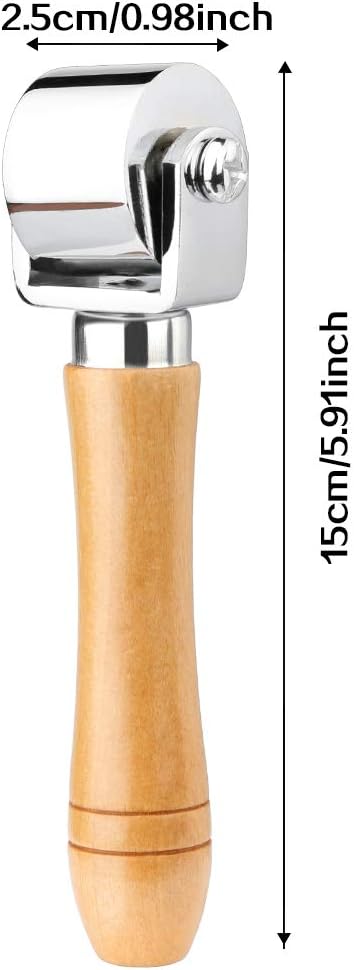 QMNNMA Seam Roller for Leather, Quilting, Platen Tools, Leather Press Edge Roller Leather Edge Creaser and Smoother, Leather Glue Laminating Rolle...