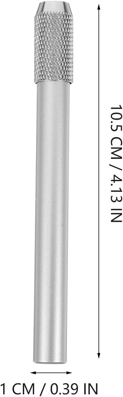 TEHAUX 5pcs Pencil Extenders, 4inch Stainless Steel Pencil Lengthener Adjustable Charcoal Pencil Stand Pen Sleeve Extender Pencil Extender Holder ...