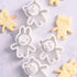Cute Animal Cookie Cutters, Bear, Cat, Bunny, Piglet Cookie Cutter and Face Stamps, 8-Piece Set...