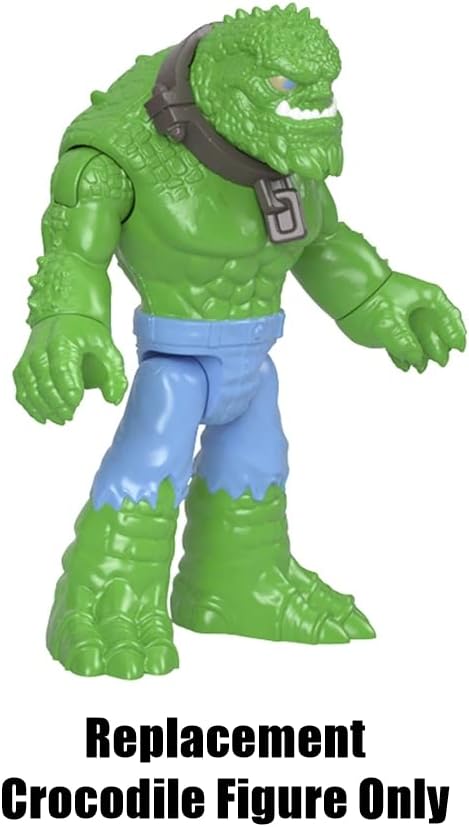 Replacement Part for Fisher-Price Imaginext DC Super-Friends Batsub Playset - GMP49 ~ Replacement Killer Crocodile Figure ~ Green with Blue Pants...