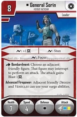 Star Wars Imperial Assault Board Game General Sorin VILLAIN PACK - Epic Sci-Fi Miniatures Strategy Game for Kids and Adults, Ages 14+, 1-5 Players...
