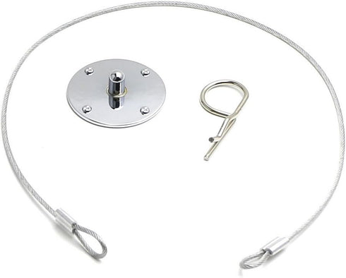 iJDMTOY 2.5-Inch Polished Silver/Chrome Finish Classic Muscle Car Quick Release Lock/Latch Pin Aesthetic Kit w/ Metal Cables, Compatible with Any ...
