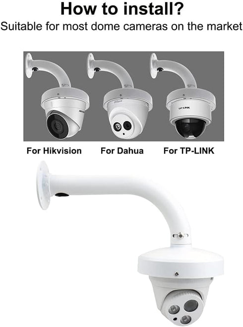 Security Camera J-Type Wall Mount Junction Box Bracket, Dome Camera Mount Universal Camera Wall Mounting Bracket/IP Camera for CCTV Security Camer...