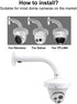 Security Camera J-Type Wall Mount Junction Box Bracket, Dome Camera Mount Universal Camera Wall Mounting Bracket/IP Camera for CCTV Security Camer...