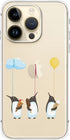 Blingy's for iPhone 13 Pro Case (6.1 inch), Fun Penguin Style Cute Cartoon Animal Design Transparent Soft TPU Protective Clear Case (Penguins)...