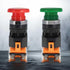 Emergency Push Button Switch, Green&Red Mushroom Head, for Home or Industrial Equipment, Operating Rooms, Distribution Boxes, NO NC, 22mm, Spring ...