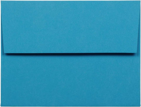 JAM PAPER A2 Colored Invitation Envelopes - 4 3/8 x 5 3/4 - Blue - 50/Pack...