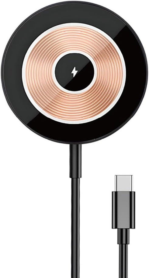 WiWU Magnetic Wireless Charger, Transparent Wireless Charging Pad, Magnetic Phone Charger for Smartphone & Wireless Earphones, Fast Charging Magne...