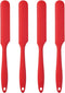 4pcs Silicone Spatula Set Heat Resistant Cake Cream Butter Spatulas Mixing Batter Scraper Non-Stick Flexible Baking Cooking Tool 4 Colors (red)...