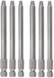 6Pcs 1/4 Inch Shank Long Magnetic Square Head Screwdriver Bits Set Power Tools SQ1 SQ2 SQ3 (100mm)...